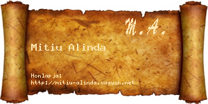 Mitiu Alinda névjegykártya